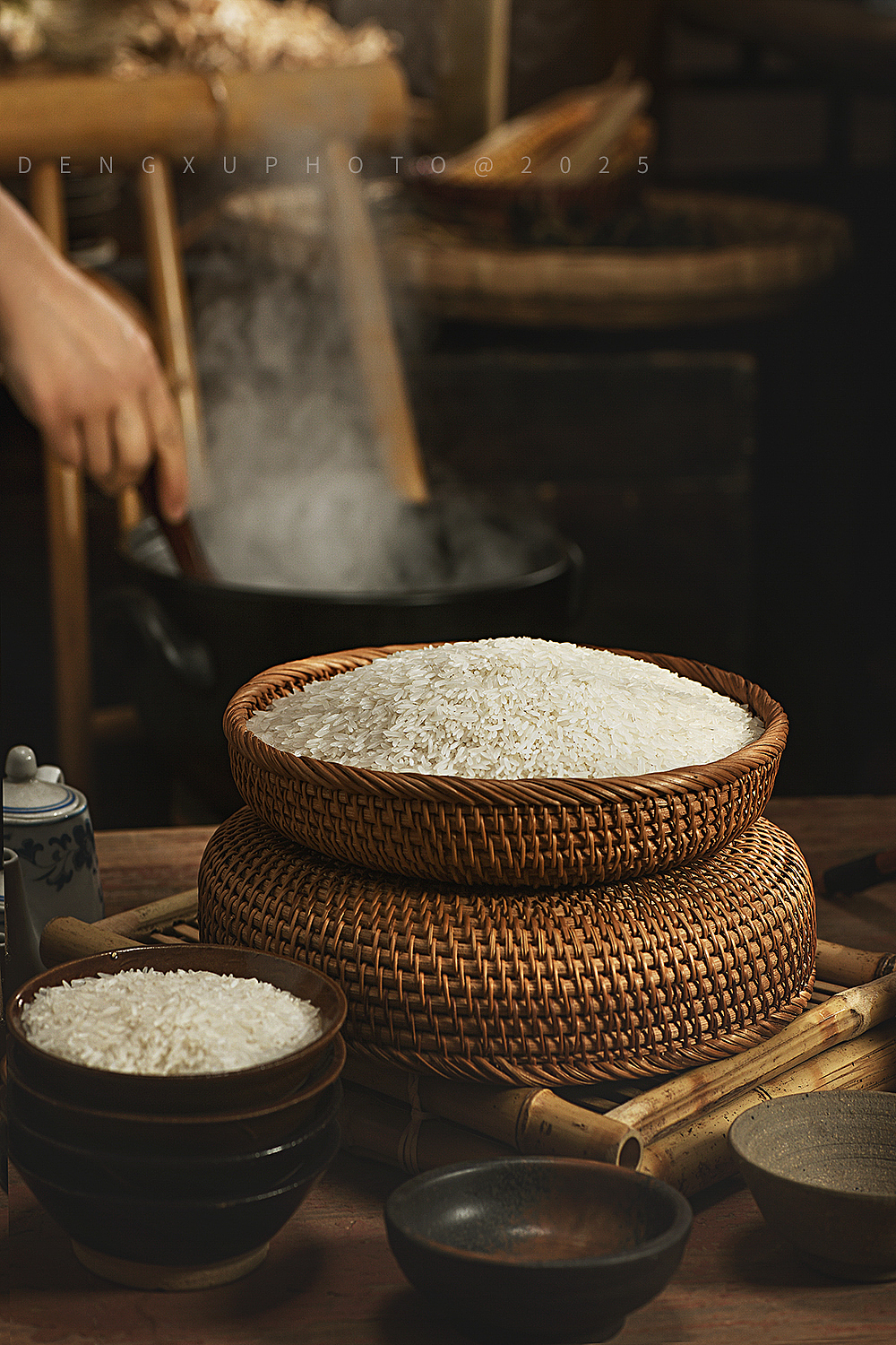 中国风大米拍摄 美食摄影