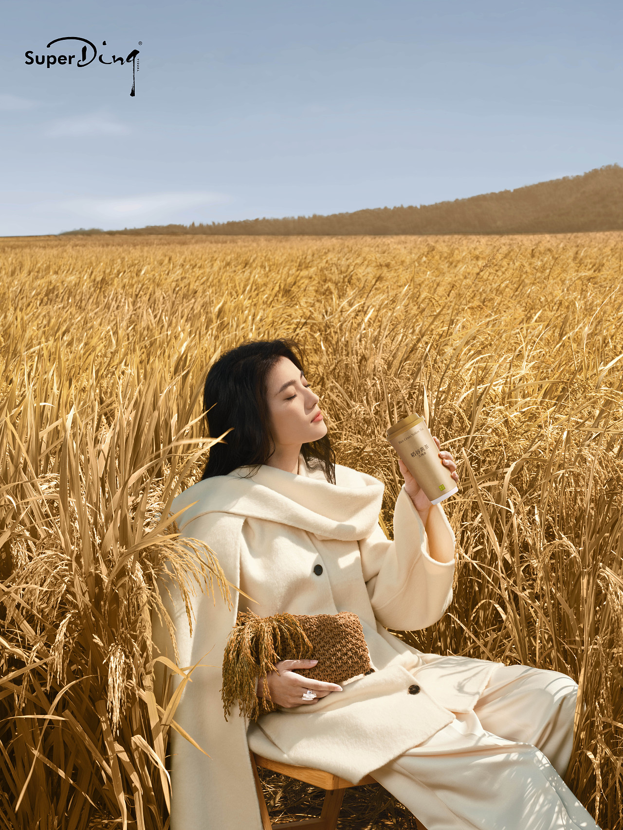 奈雪的茶-稻谷黄茶|奶茶人像KV平面拍摄