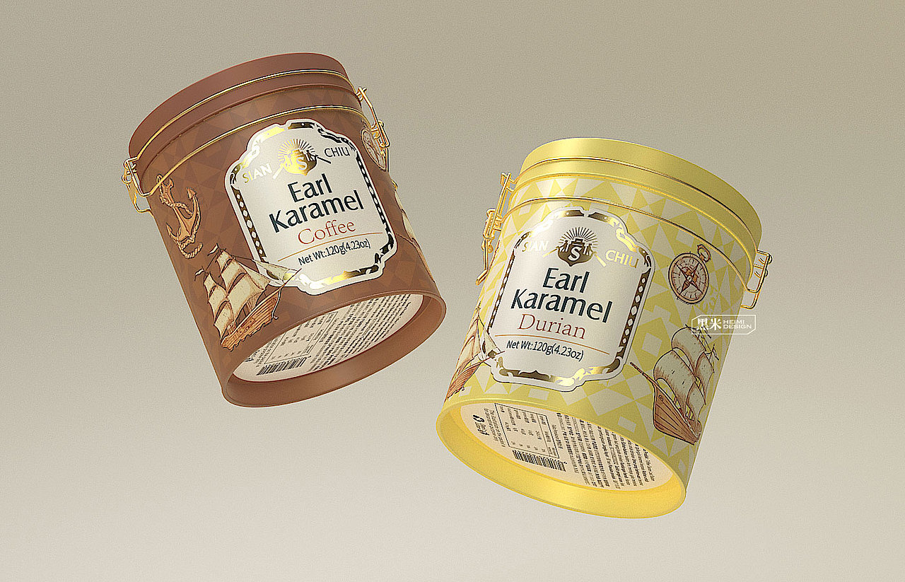 精品糖果礼盒包装设计 法式焦糖糖果礼盒包装