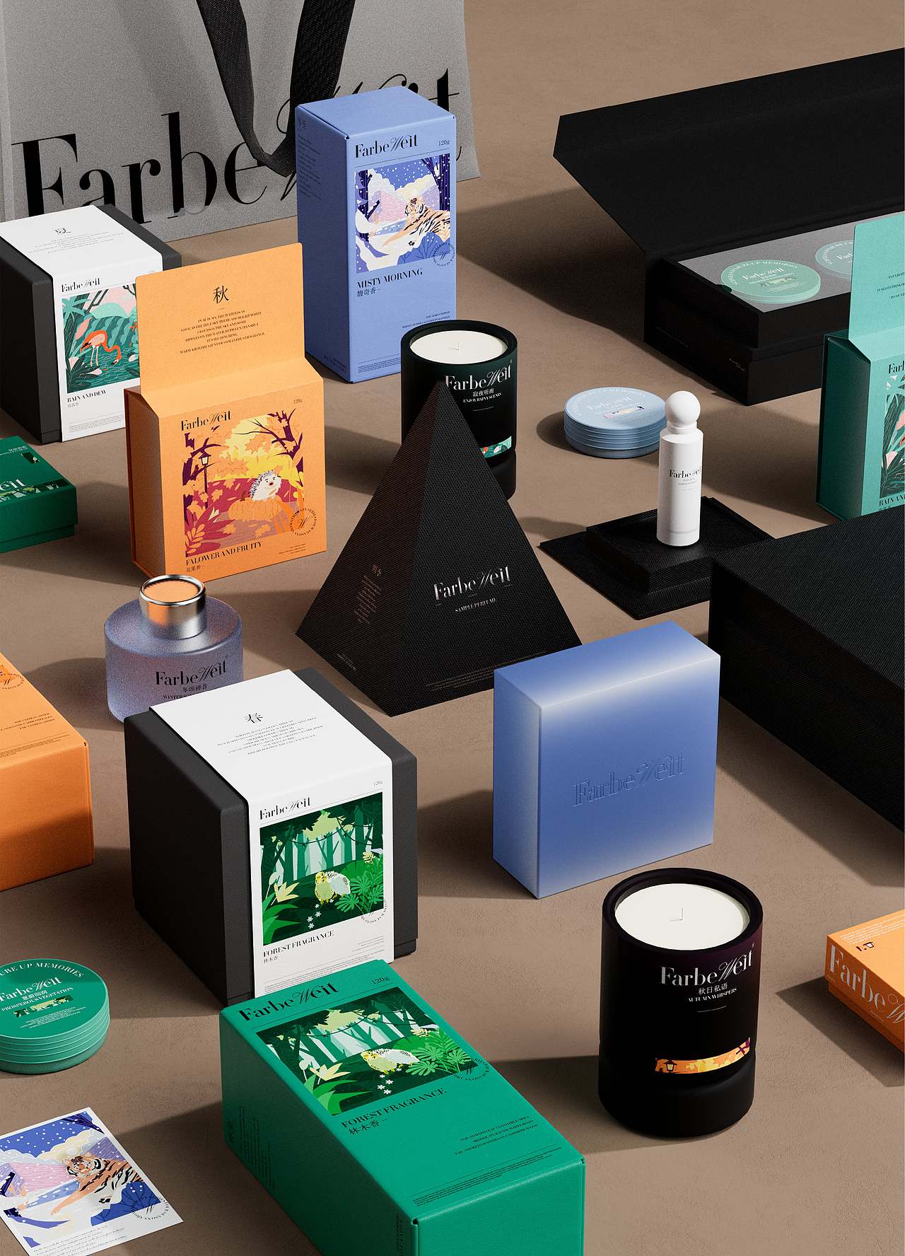 FarbeWeit四季系列香薰品牌包装