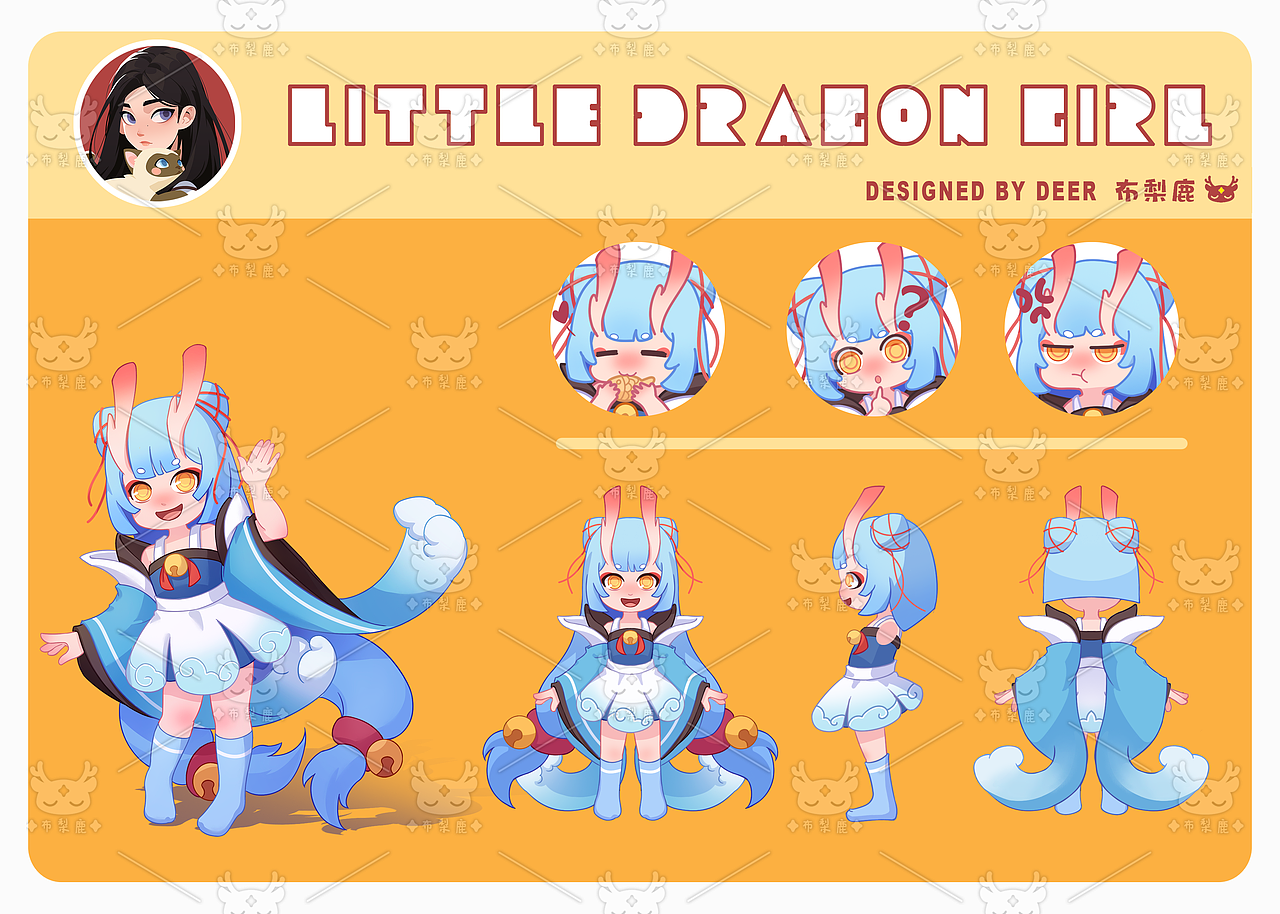 卡通角色三视图（图ZMzg3MjM4ODM2） - IP形象 - 站酷设计师布梨鹿原创素材 - 站酷ZCOOL