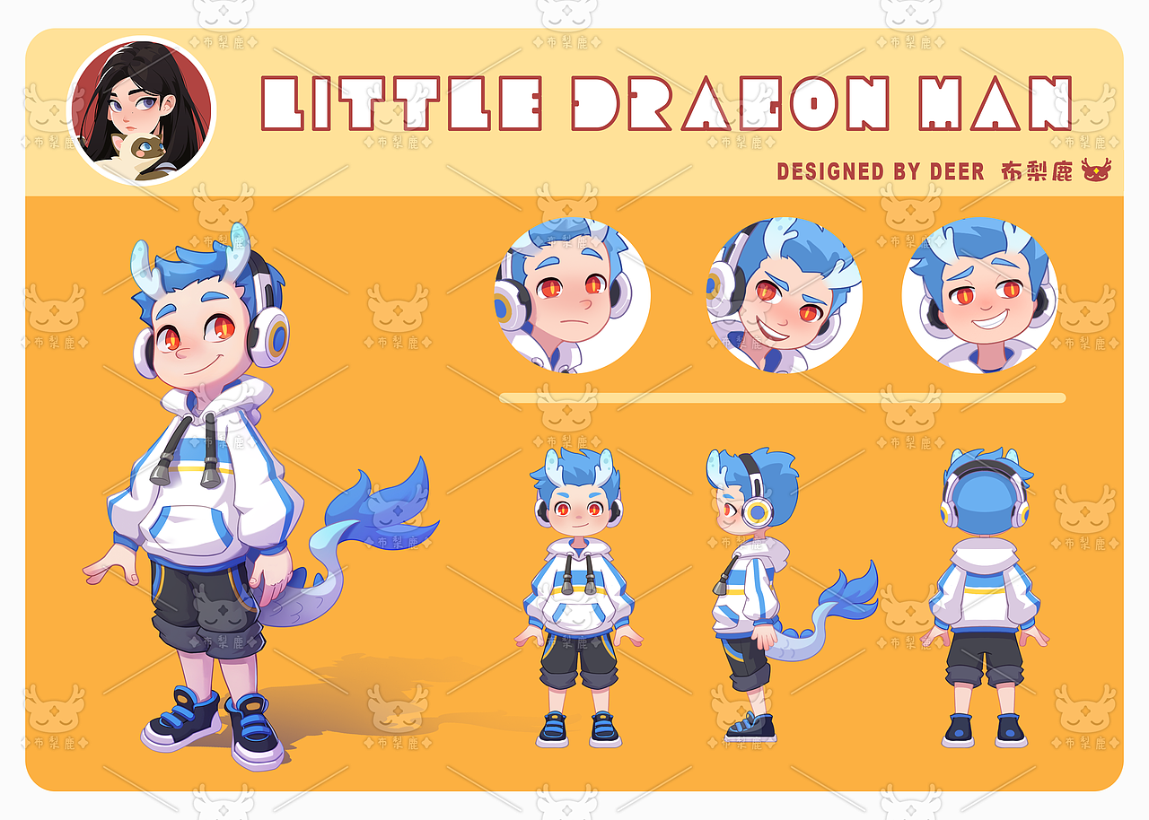 卡通角色三视图（图ZMzg3MjM4ODMy） - IP形象 - 站酷设计师布梨鹿原创素材 - 站酷ZCOOL