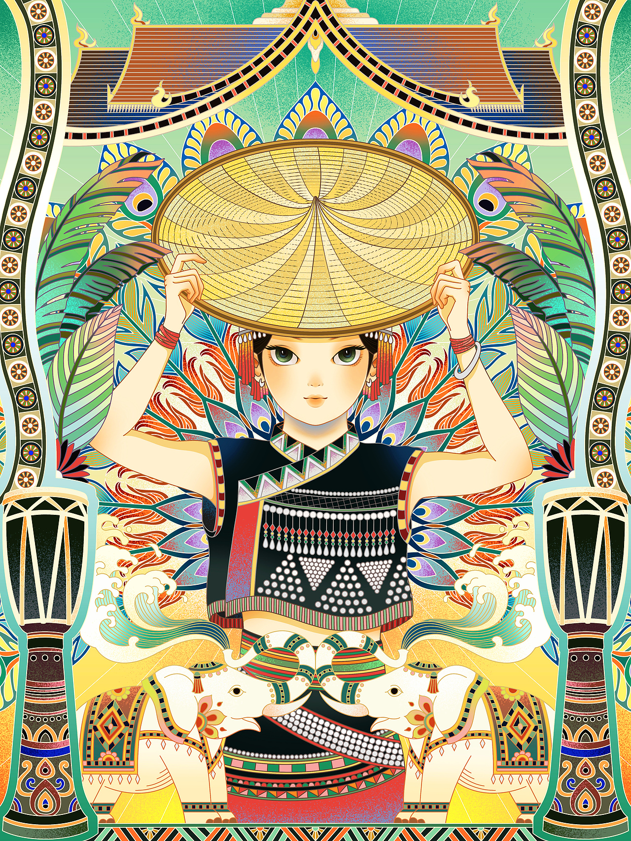 万象织梦 · 以她之名 | 民族系列人物插画（一）（图ZMzg3MjM2MjQ4） - 商业插画 - 站酷设计师monnea原创素材 - 站酷ZCOOL