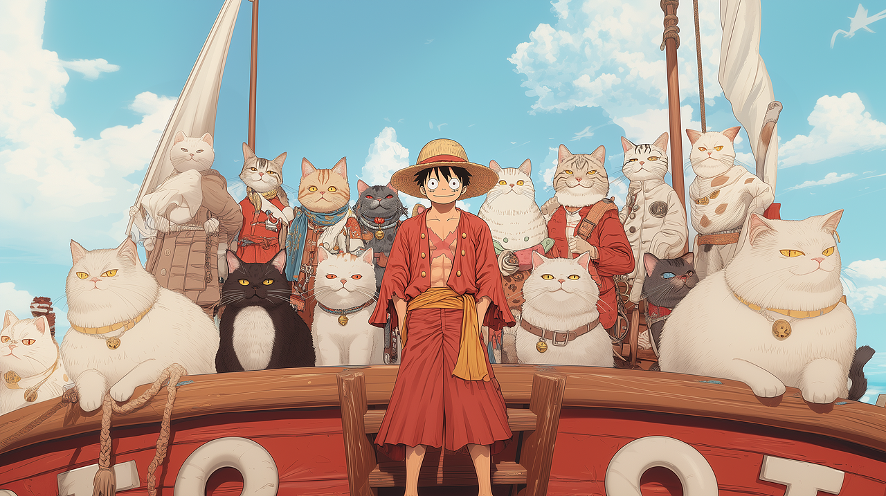 路飞+喵星人=喵次元海贼团（图ZMzg3MjQwMTg0） - AI作品 - 站酷设计师SHannonDenG思伟原创素材 - 站酷ZCOOL