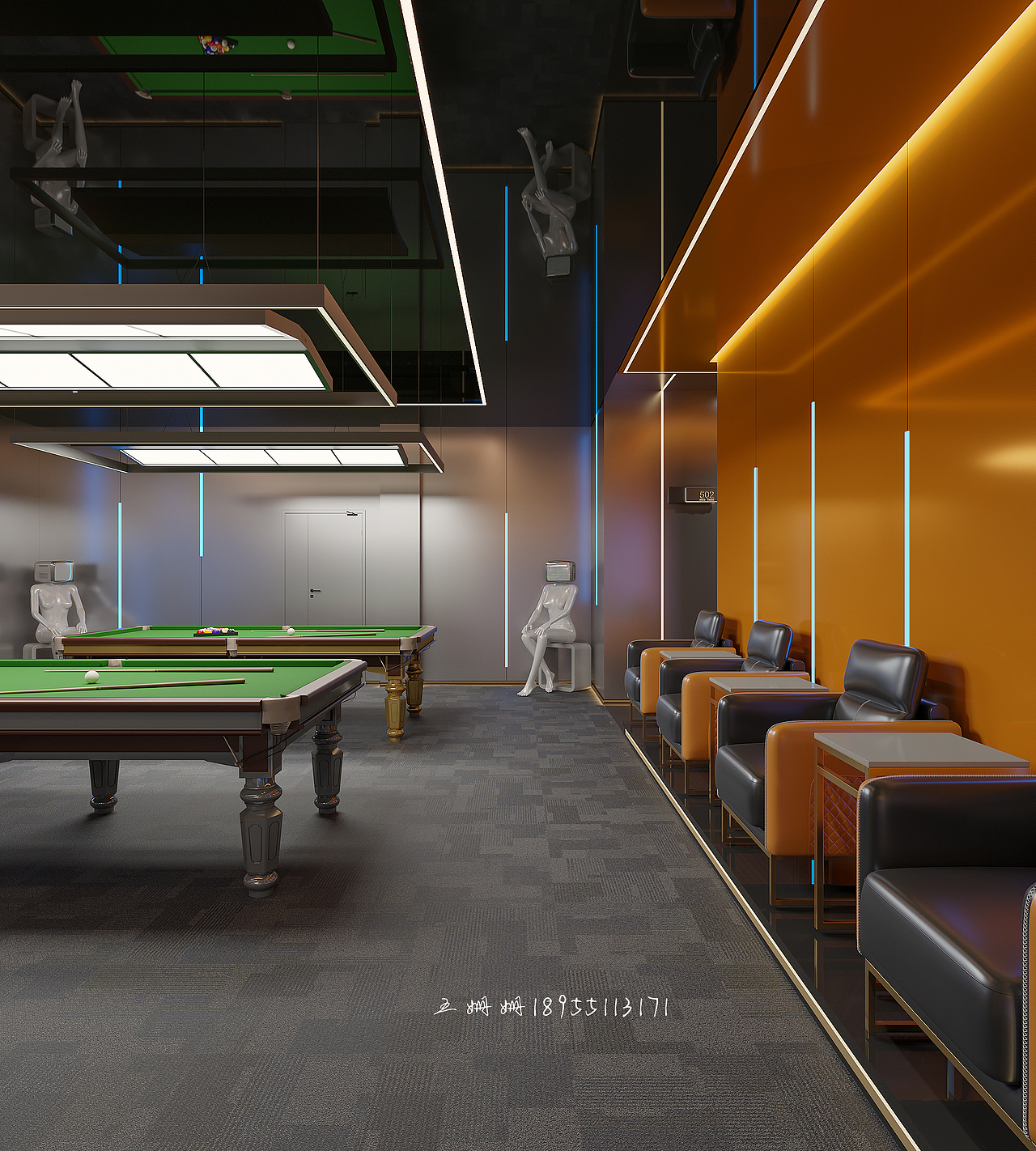 提莫网咖 · 台球 · 棋牌室（图ZMzg3MjQxODEy） - 商业空间设计 - 站酷设计师姗姗18955113171原创素材 - 站酷ZCOOL