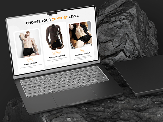 Web design UNCO A new era of male comfort