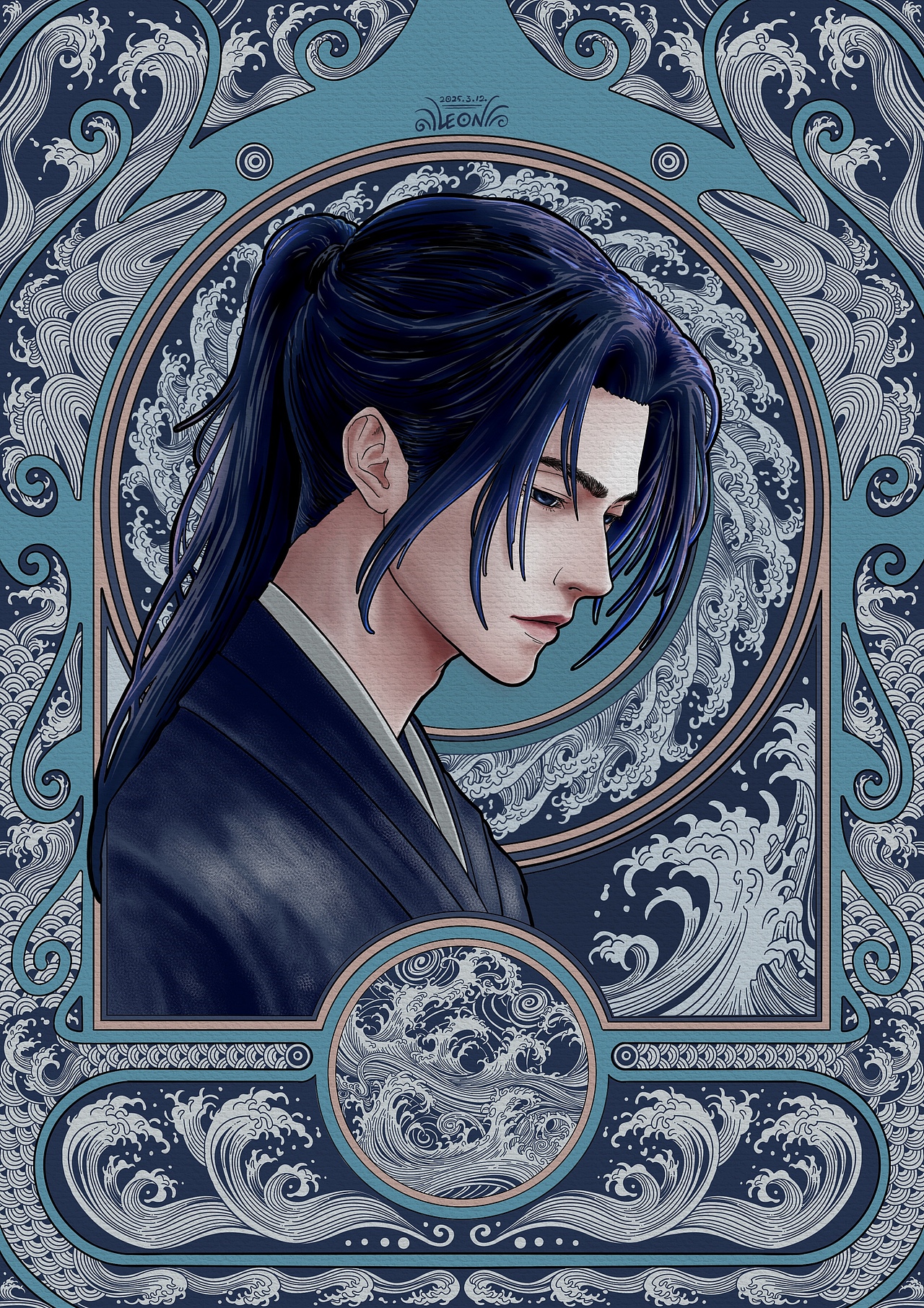 慕夏风加浮世绘元素（图ZMzg3MjU3NjEy） - 商业插画 - 站酷设计师LeonKT原创素材 - 站酷ZCOOL