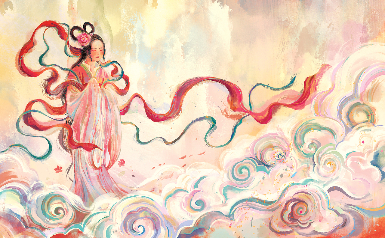 民间传说绘本《嫦娥奔月》（图ZMzg3MjgwNzg4） - 商业插画 - 站酷设计师cornelia_illo原创素材 - 站酷ZCOOL