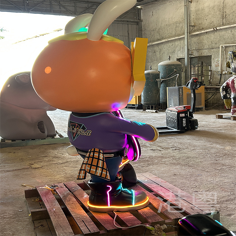 灯光艺术IP吉祥物卡通雕塑装置