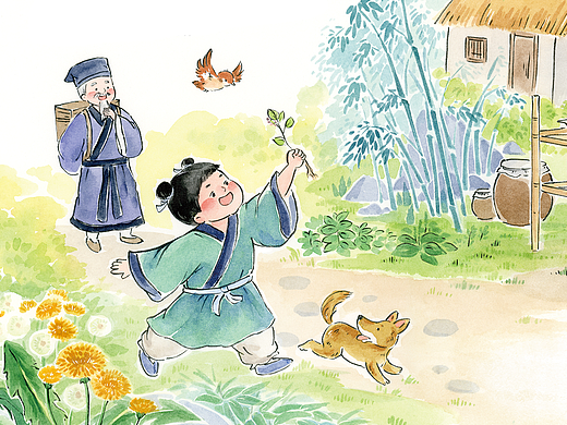 儿童绘本《李时珍与本草纲目》｜国风插画绘本