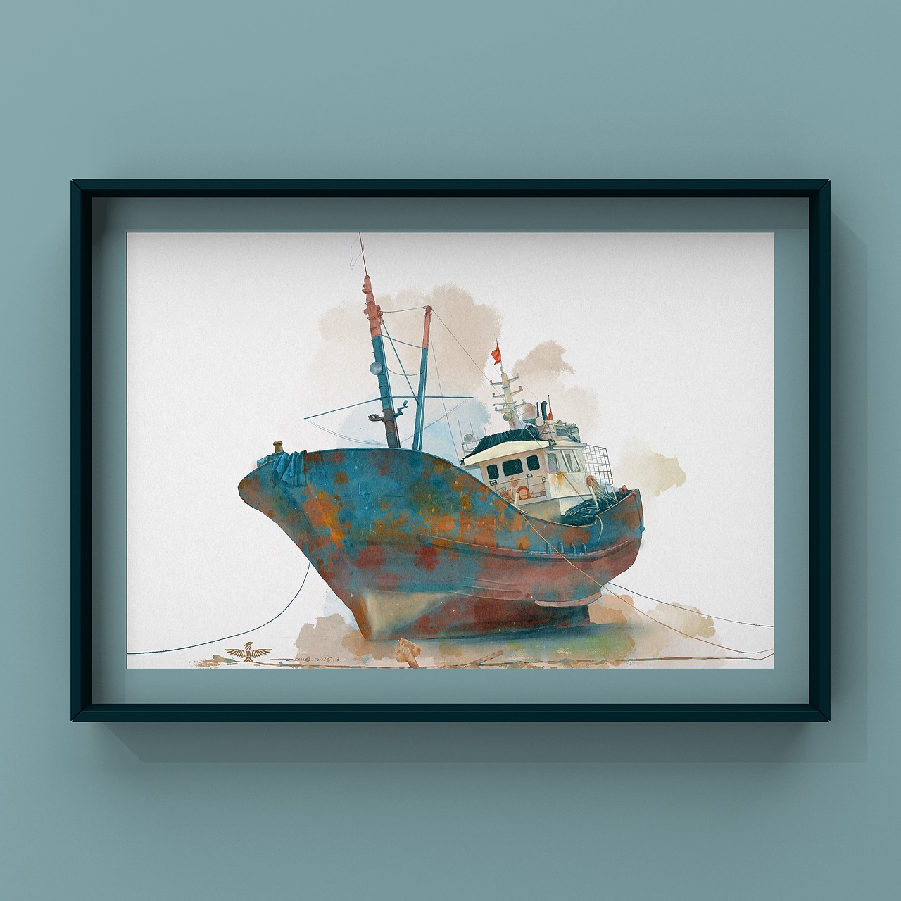 水彩插画-泊岸（图ZMzg3MzE3MDA4） - 绘画 - 站酷设计师zane水彩原创素材 - 站酷ZCOOL