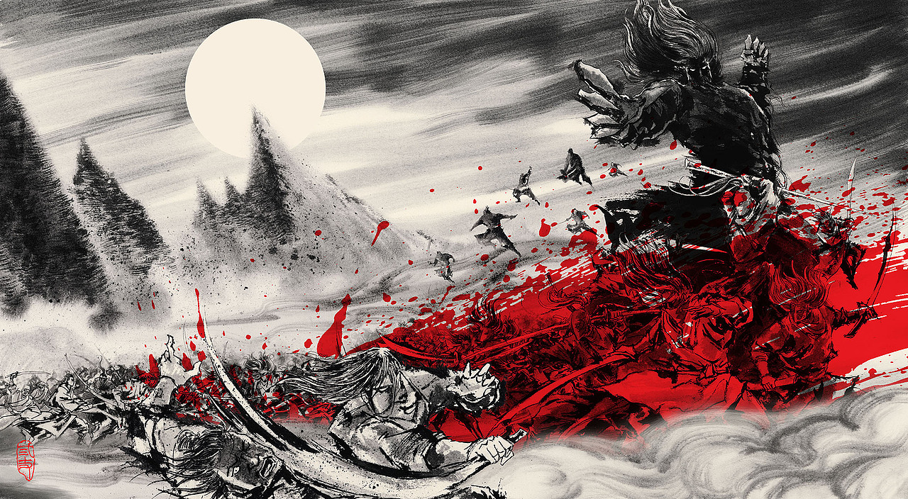 水墨风/武侠动画/片头插画（图ZMzg3MzE5ODQ4） - 商业插画 - 站酷设计师弎丈原创素材 - 站酷ZCOOL