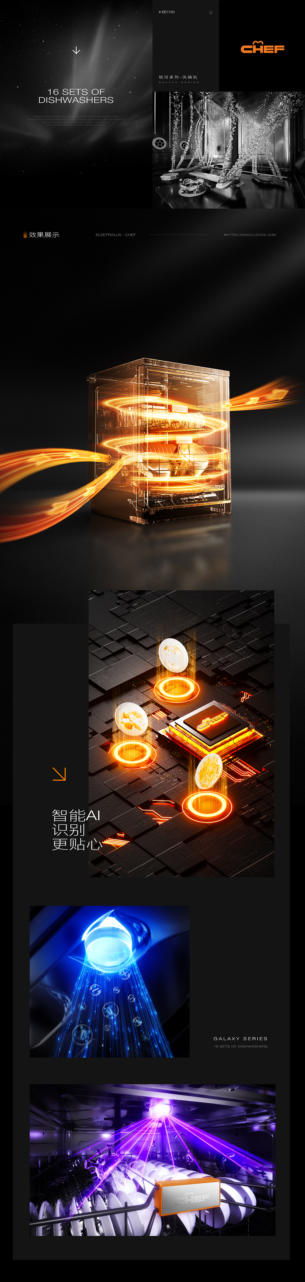CHEF灶具/蒸烤箱/洗碗机详情页视觉呈现（图ZMzg3MzIwNjY0） - 电商 - 站酷设计师阿浩咯原创素材 - 站酷ZCOOL