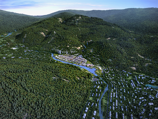 大型文旅盘+远中近景