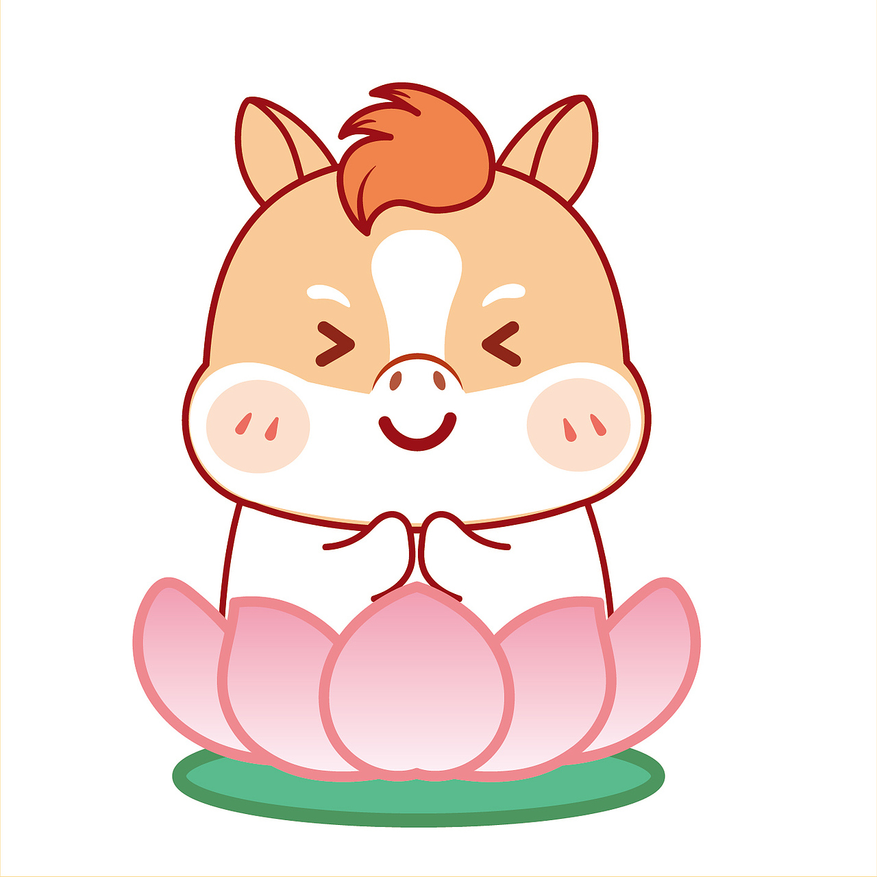 马宝宝卡通可爱IP形象设计图片生肖IP