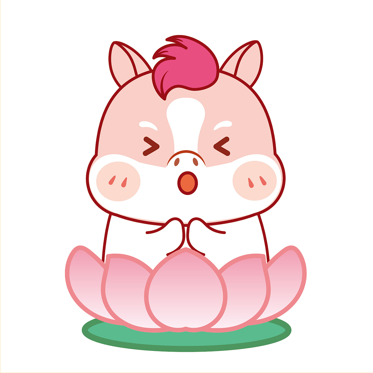 马宝宝卡通可爱IP形象设计图片生肖IP