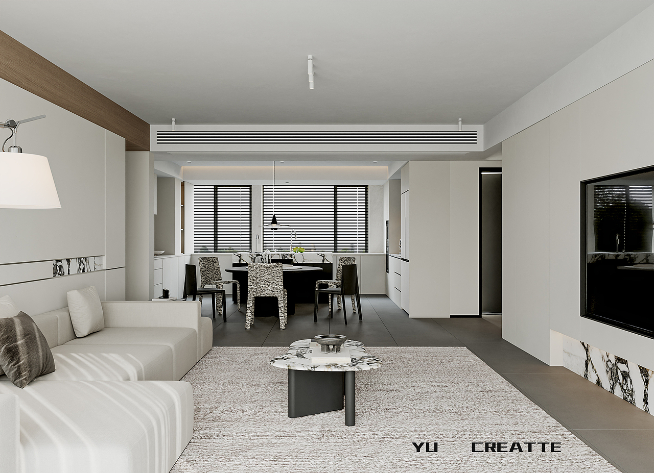 现代意式客餐厅 主人房丨近期表现（图ZMzg3MzM2Mzky） - 家装设计 - 站酷设计师嘛嘛嘛原创素材 - 站酷ZCOOL