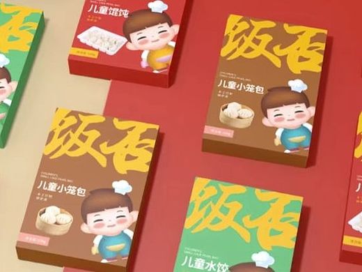 包装设计|食品包装设计|卡通IP形象儿童水饺 品牌