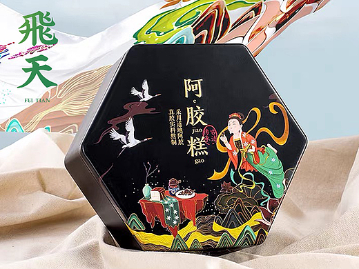 原创包装｜敦煌飞天入胶香阿胶糕包装设计