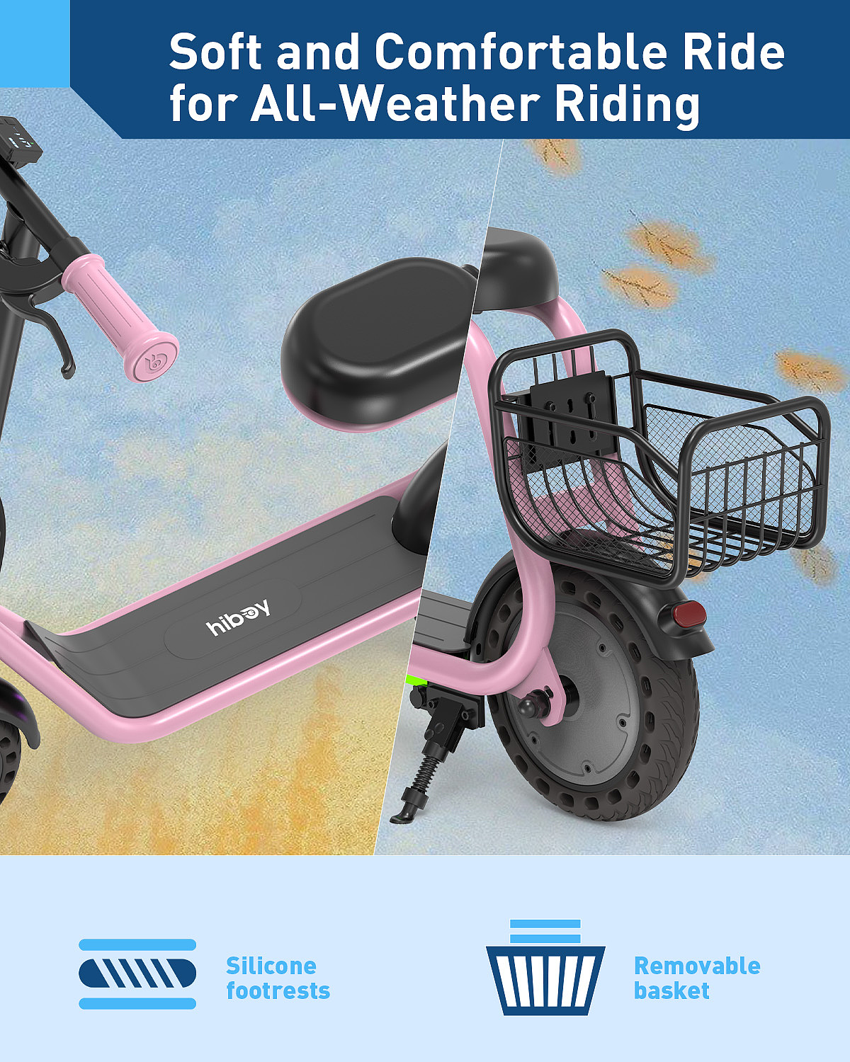 hiboy Q2 Lite 儿童款 亚马逊 主图 a+ 粉色