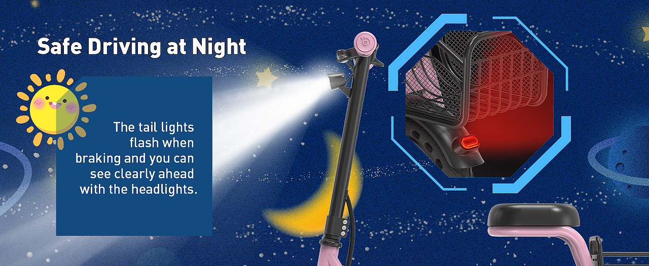 hiboy Q2 Lite 儿童款 亚马逊 主图 a+ 粉色