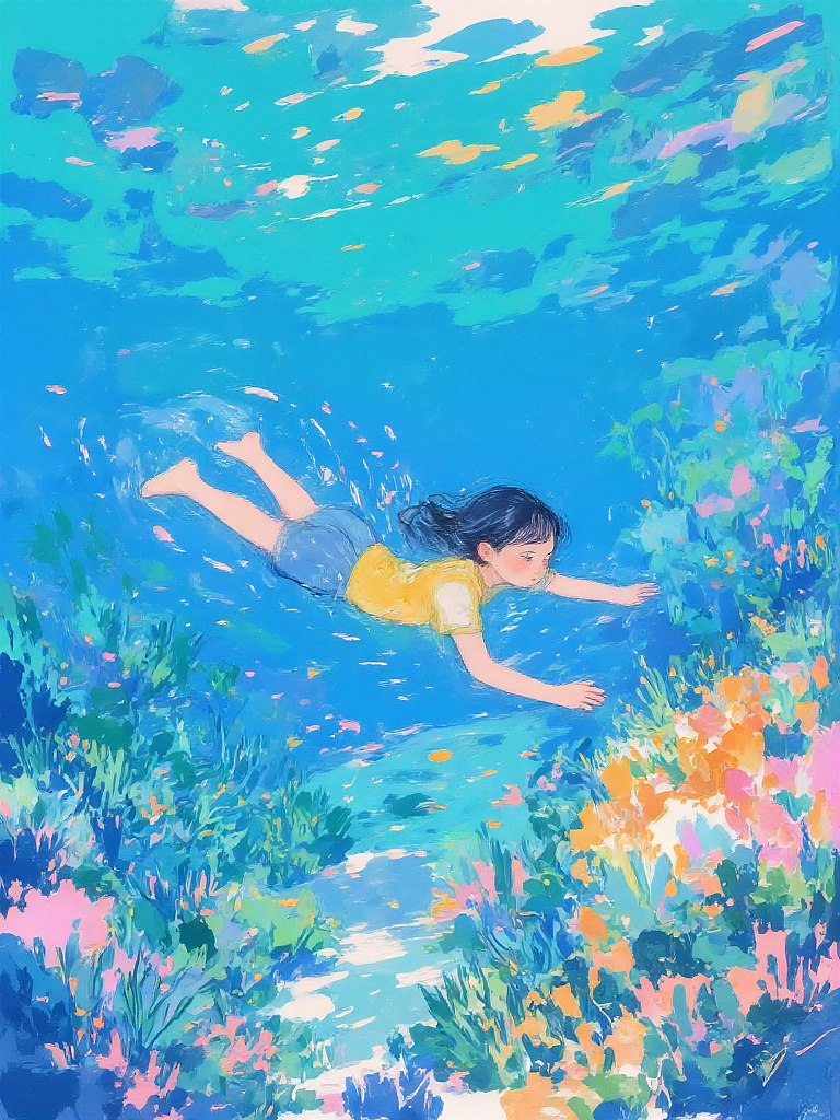 玩水（图ZMzg3Mzg4MjMy） - 绘本 - 站酷设计师福芙鱼原创素材 - 站酷ZCOOL