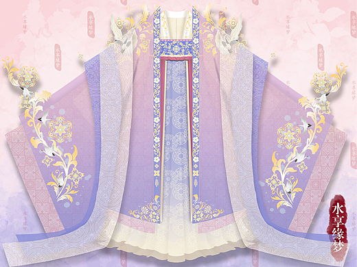 《灵鹤若梦》齐胸双层大袖