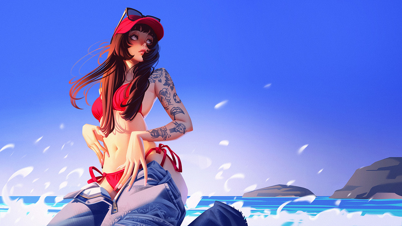 RED❤️GIRL（图ZMzg3NDA0NjQ0） - 创作习作 - 站酷设计师Tatooine1986原创素材 - 站酷ZCOOL