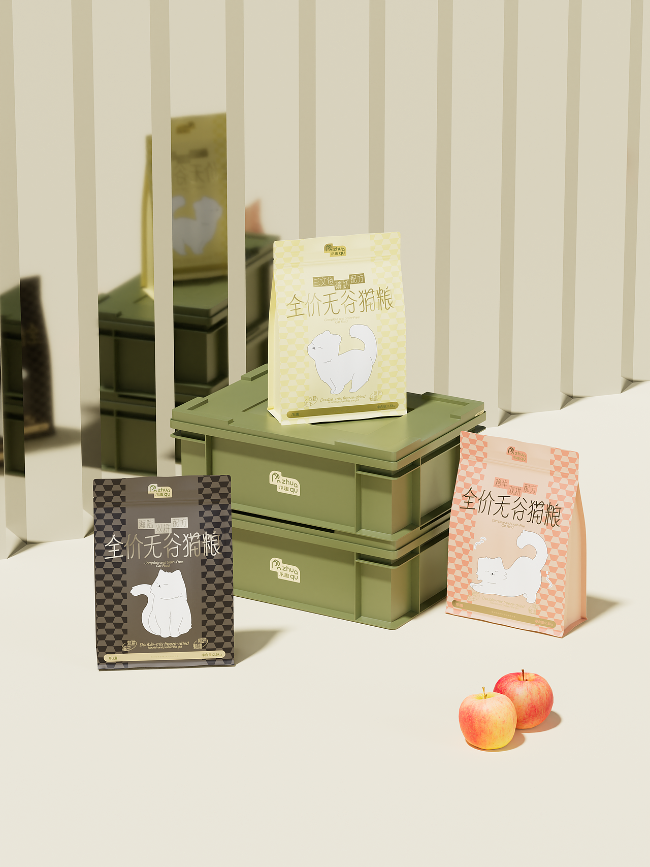 爪趣猫粮品牌包装设计（图ZMzg3NDA2Mjk2） - 包装 - 站酷设计师西瓜篮子原创素材 - 站酷ZCOOL