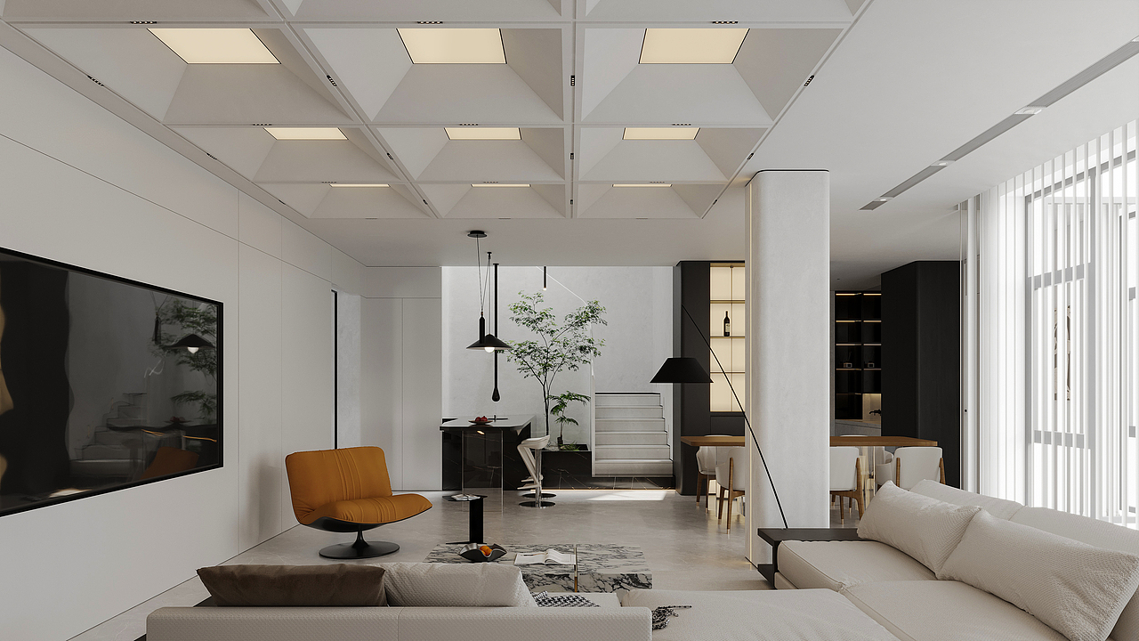 现代别墅（图ZMzg3NDIzNzY4） - 家装设计 - 站酷设计师空间表现师_Alan原创素材 - 站酷ZCOOL