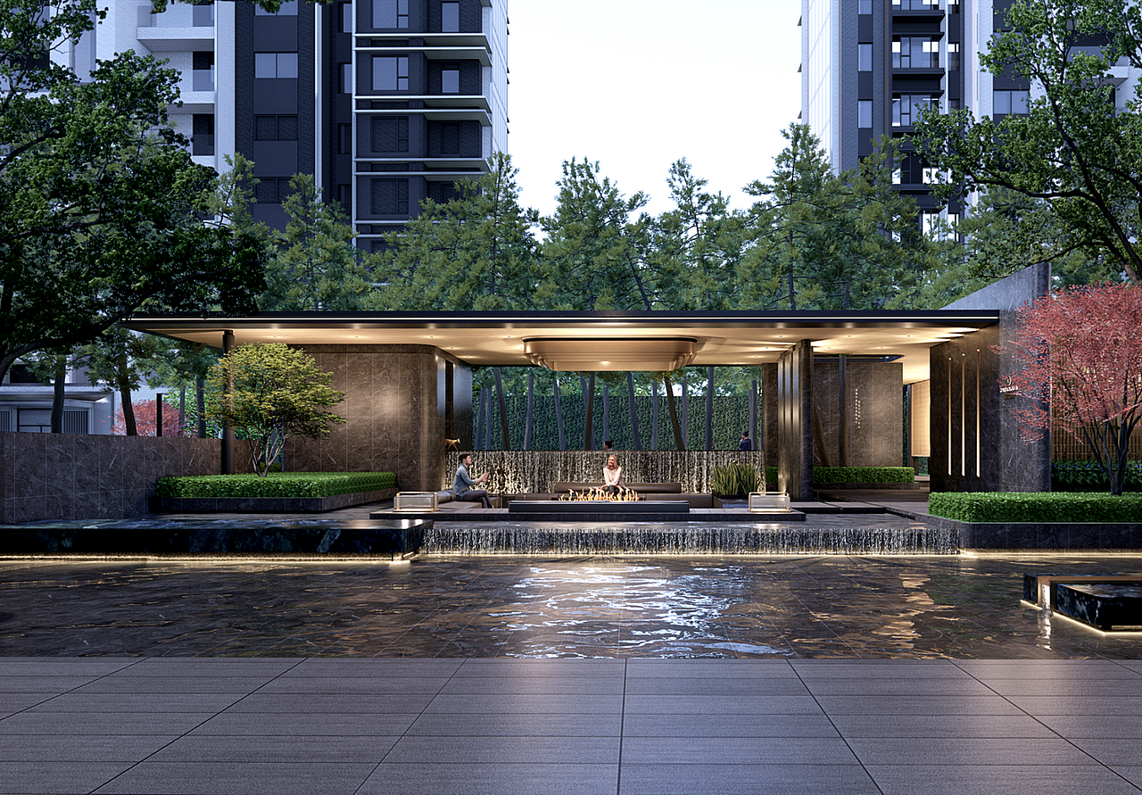 常州龙湖大区景观SU模型下载