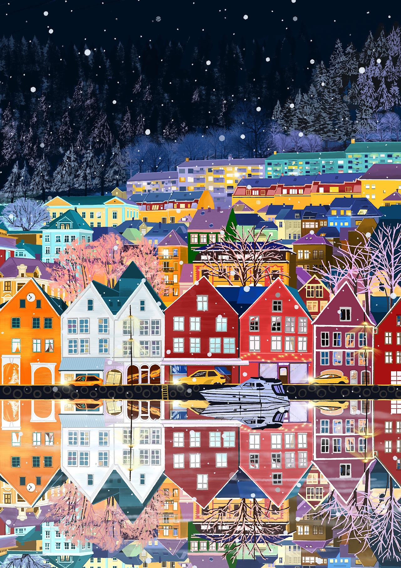 旅游画报 | 卑尔根雪夜