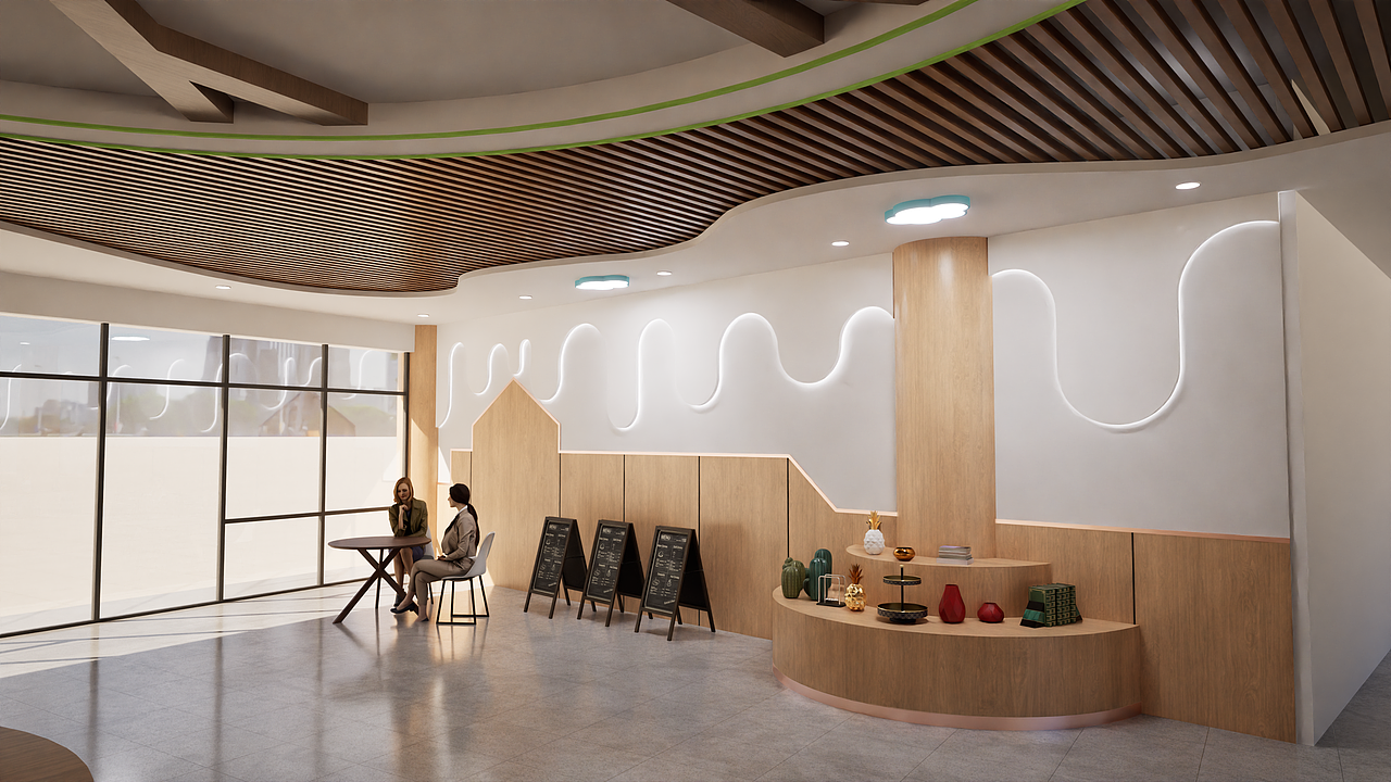 奶油风幼儿园大厅（图ZMzg3NDcwNzk2） - 家装设计 - 站酷设计师DCINDESIGN原创素材 - 站酷ZCOOL