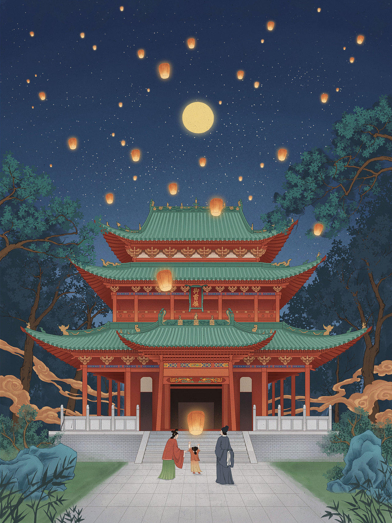 山西运城关帝庙插画（图ZMzg3NTI1NjY4） - 商业插画 - 站酷设计师西里大大原创素材 - 站酷ZCOOL