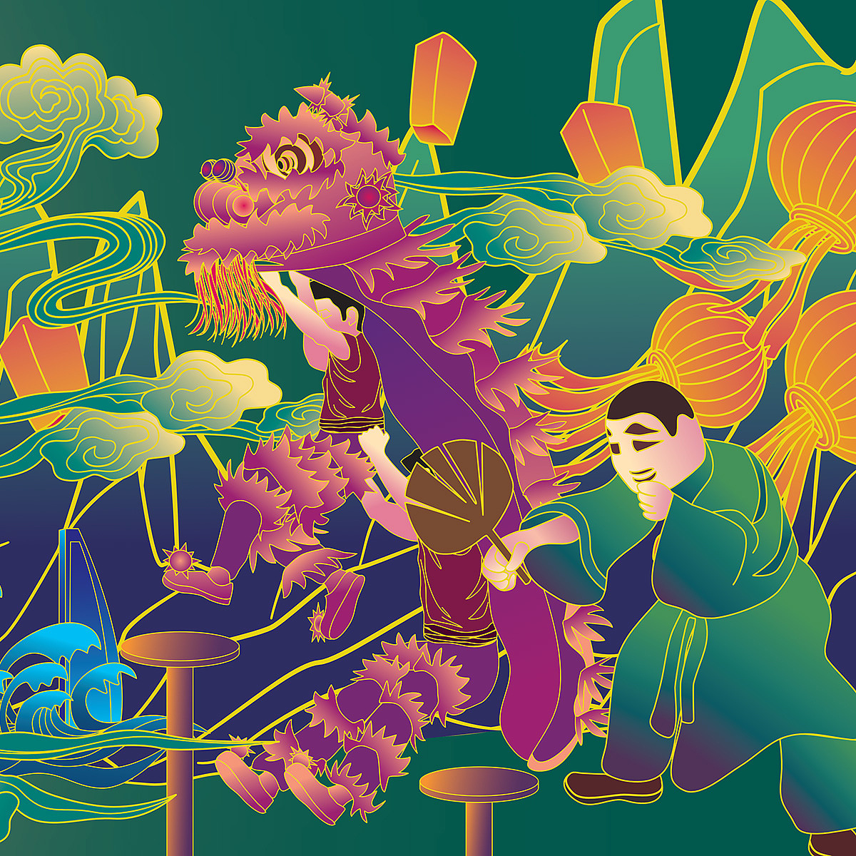 《佛山秋色》主题美宣插画设计（图ZMzg3NTM2Mzc2） - 商业插画 - 站酷设计师自由人艺术创享原创素材 - 站酷ZCOOL