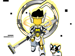 白甲鎏金 纪元共生 美的 机甲风 二郎神