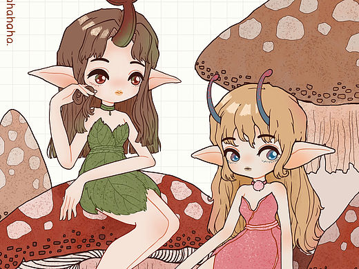 独角仙与小蝴蝶