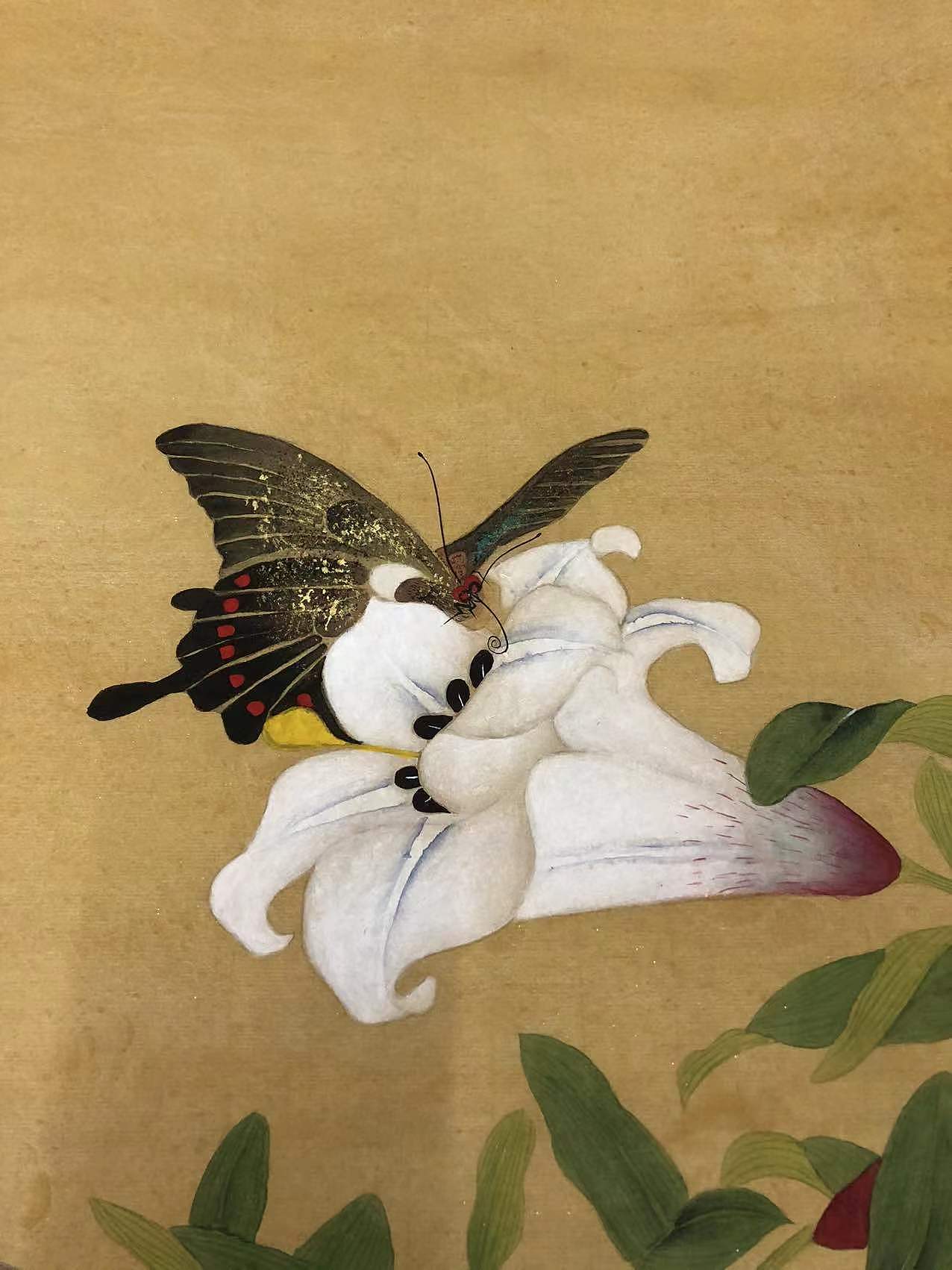 工笔花鸟细节图