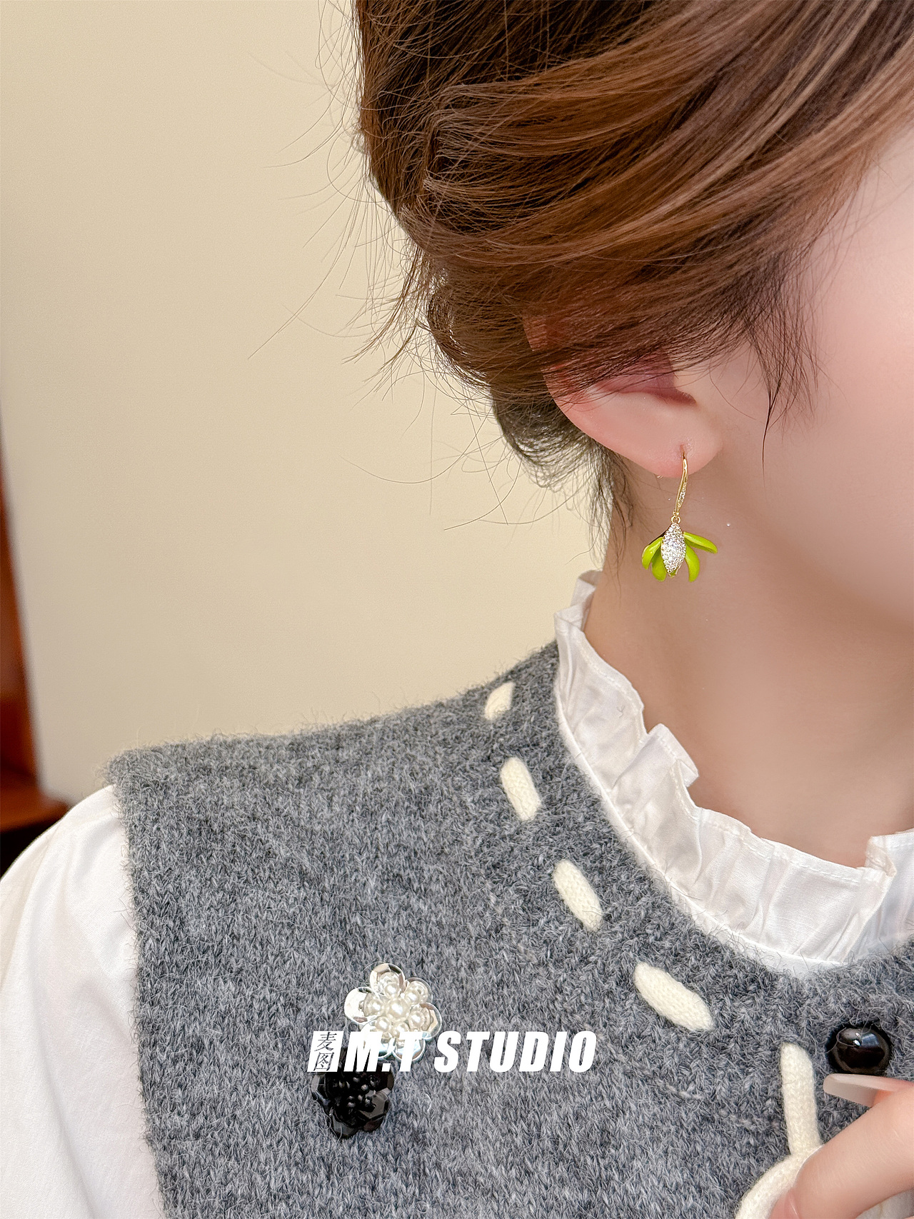 网感手机片饰品丨耳环丨项链丨戒指丨首饰丨产品摄影