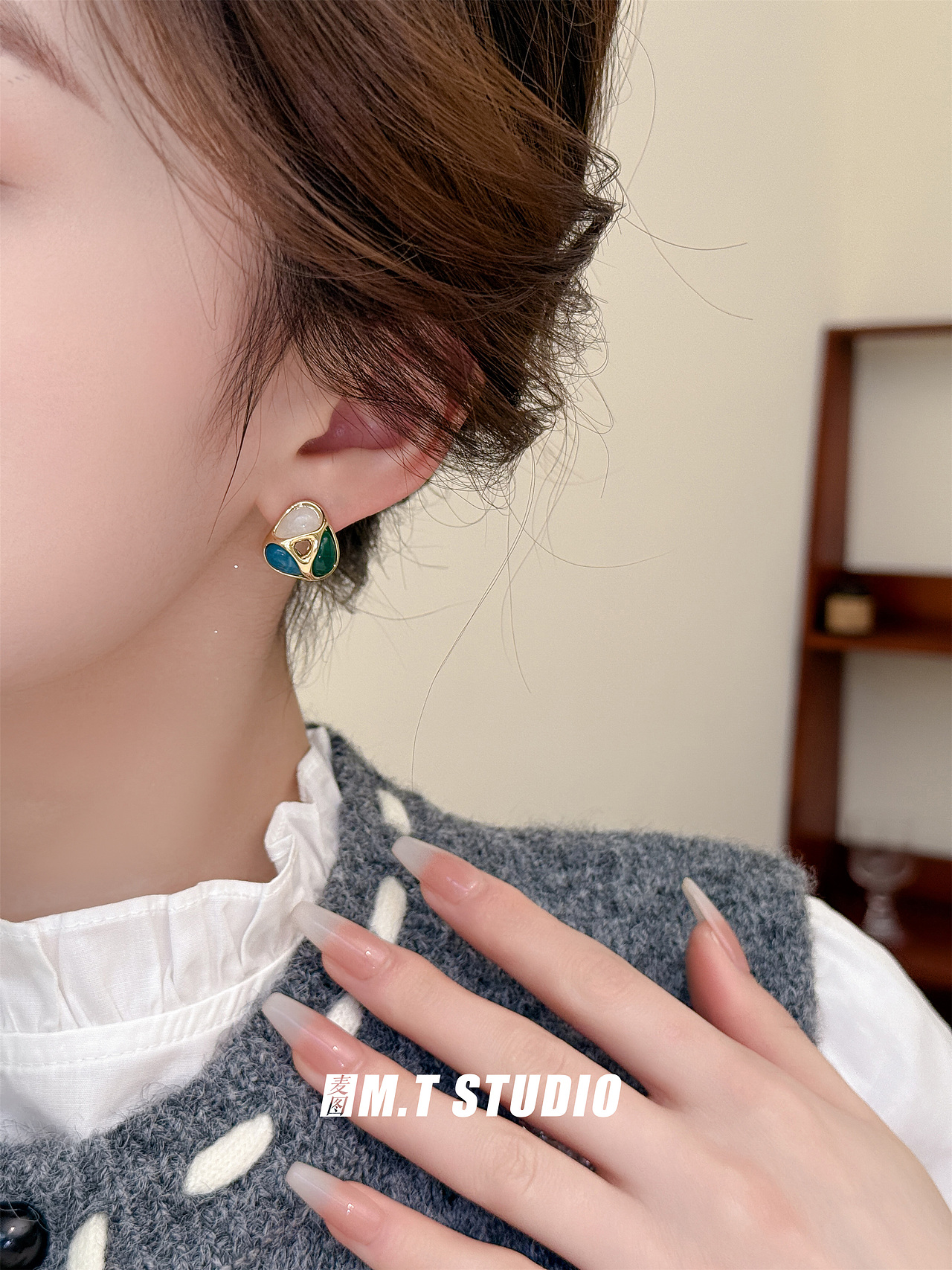 网感手机片饰品丨耳环丨项链丨戒指丨首饰丨产品摄影