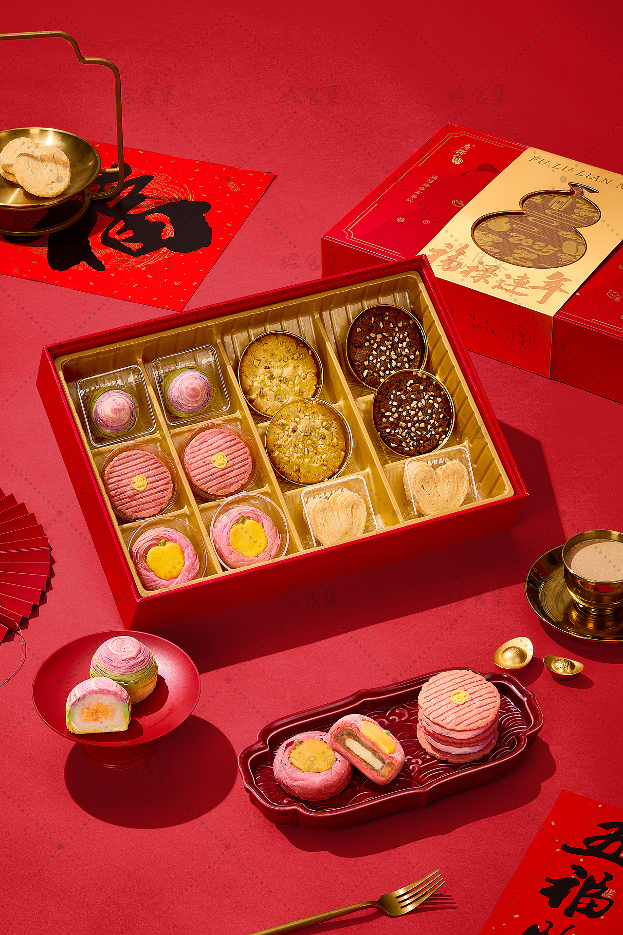 美食摄影｜唐饼家·新年大礼盒KV合集 🧨（图ZMzg3NjA4MzI0） - 美食摄影 - 站酷设计师绘食集原创素材 - 站酷ZCOOL