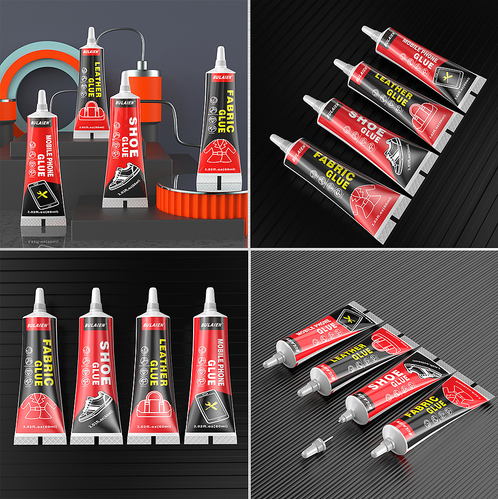 各类胶水产品外观设计及图片渲染