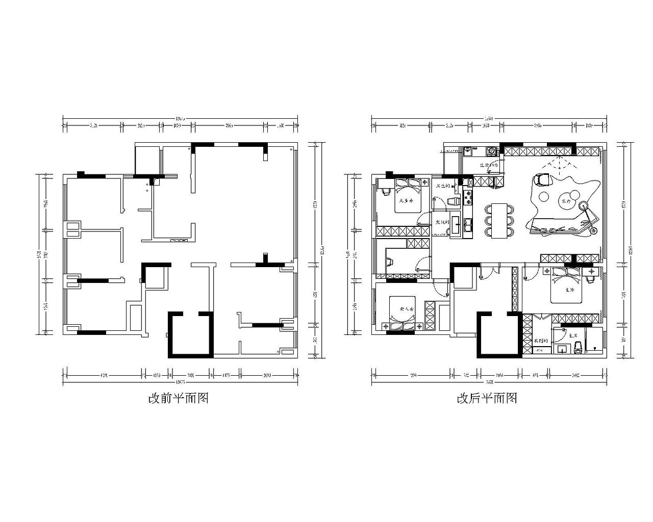 120㎡核心商圈平层清水房改造（图ZMzg3NjE5NDA0） - 家装设计 - 站酷设计师淡永明原创素材 - 站酷ZCOOL