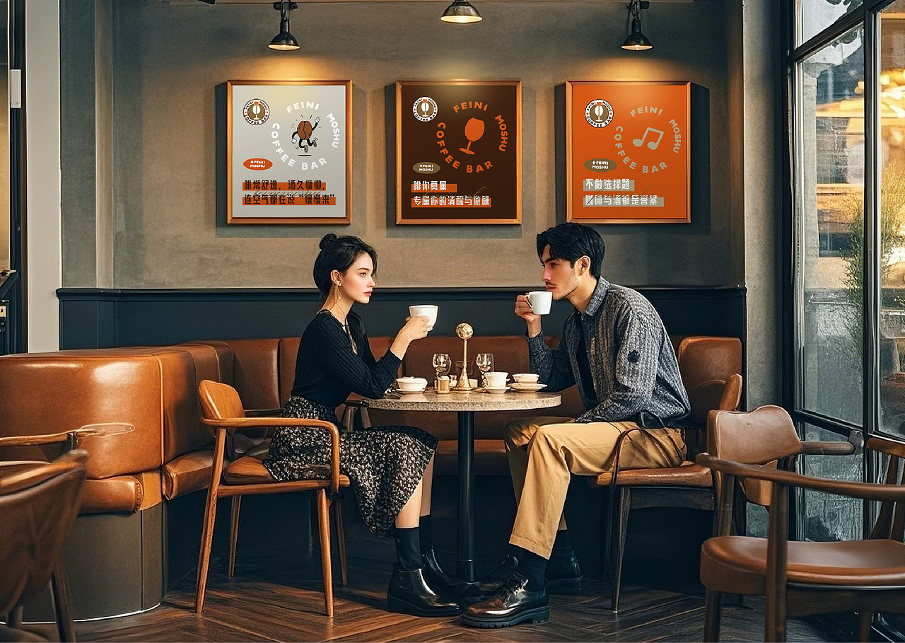 啡你莫属咖啡店LOGO