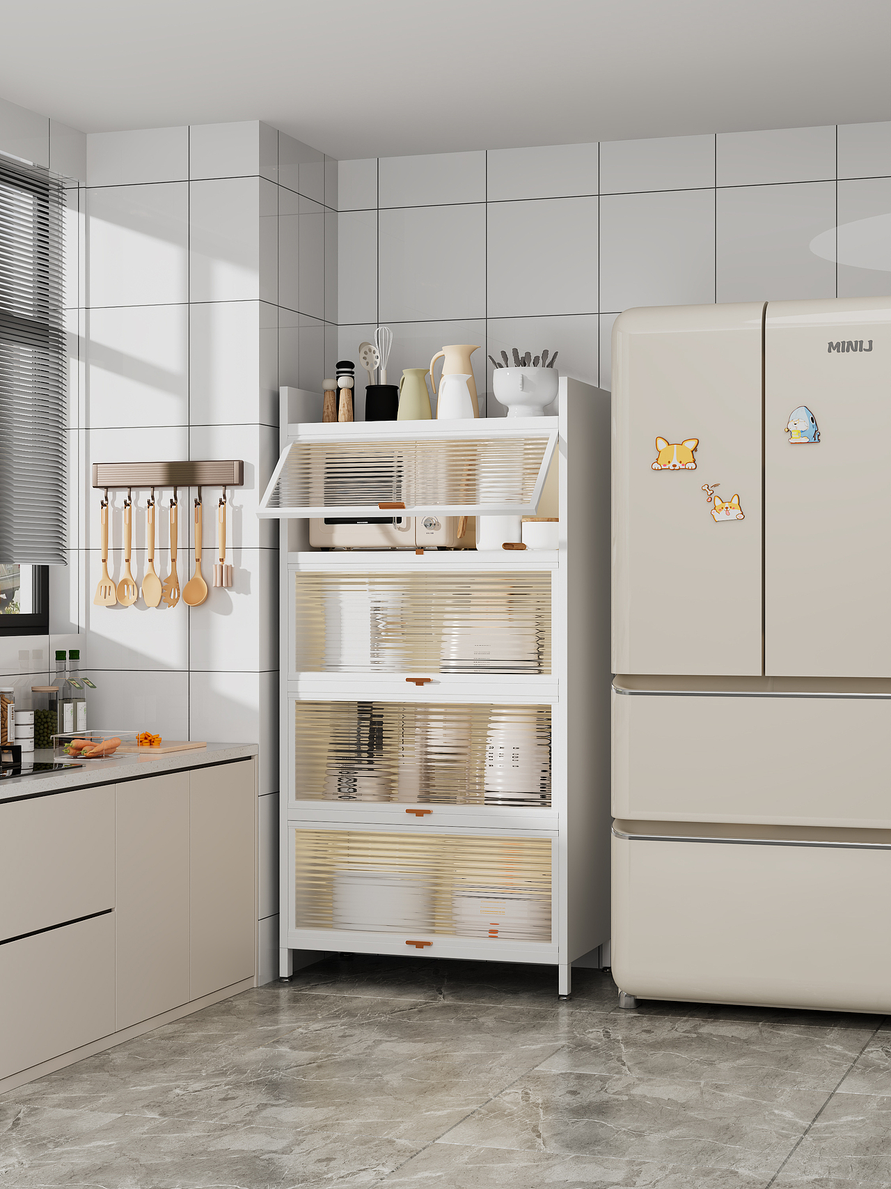 家用钢制家具渲染