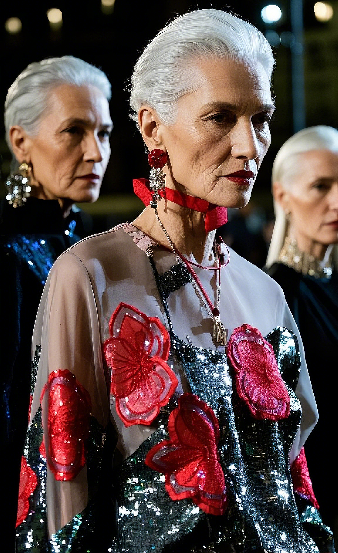 莲花主题春夏亚麻羊绒混纺轻礼服