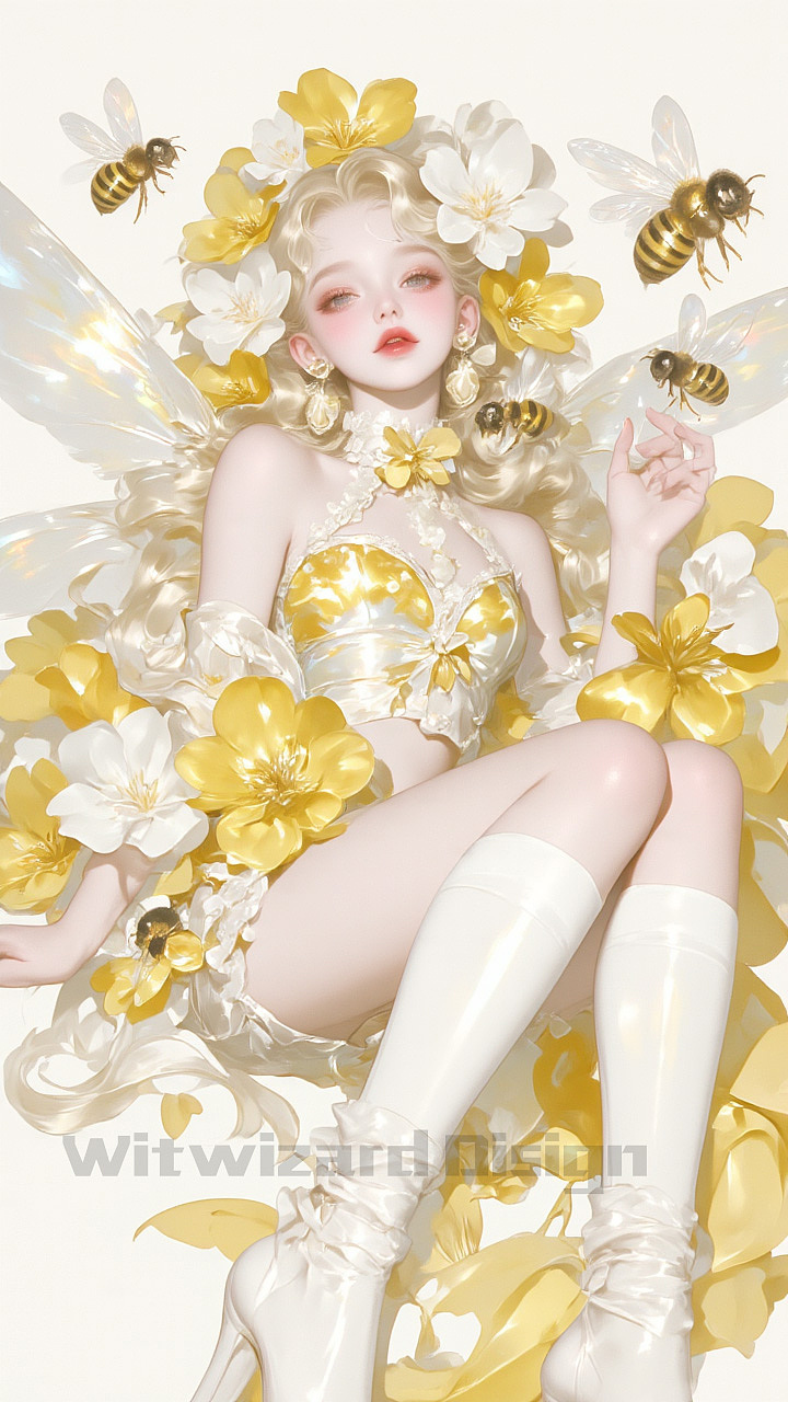 花簇精灵:与蜂共舞的甜蜜幻想