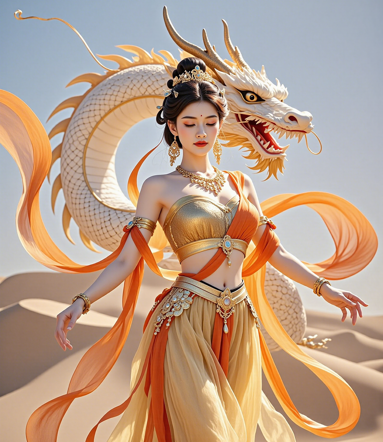 敦煌风（图ZMzg3NjMxMzQw） - AI作品 - 站酷设计师LUO络绎原创素材 - 站酷ZCOOL