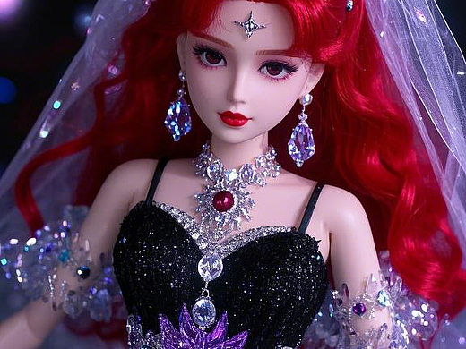 黑色水晶婚纱礼服