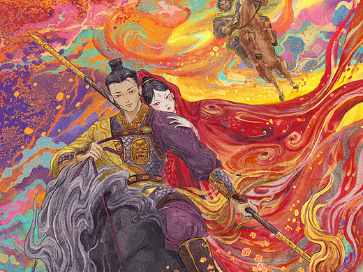 插画创作：《红拂夜奔》